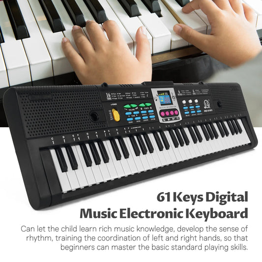 🎹 THOOBO! StarPlay 61-Key Digital Keyboard – Portable Electric Piano with Microphone 🎶✨