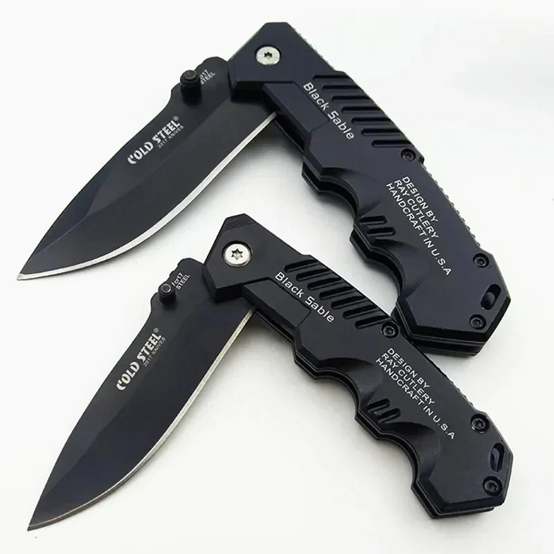 AUSUM 200mm Tactical EDC Pocket Knife – No-Lock Survival-Grade Outdoor Utility Blade for Construction, Hiking, Hunting, and Emergency Use
