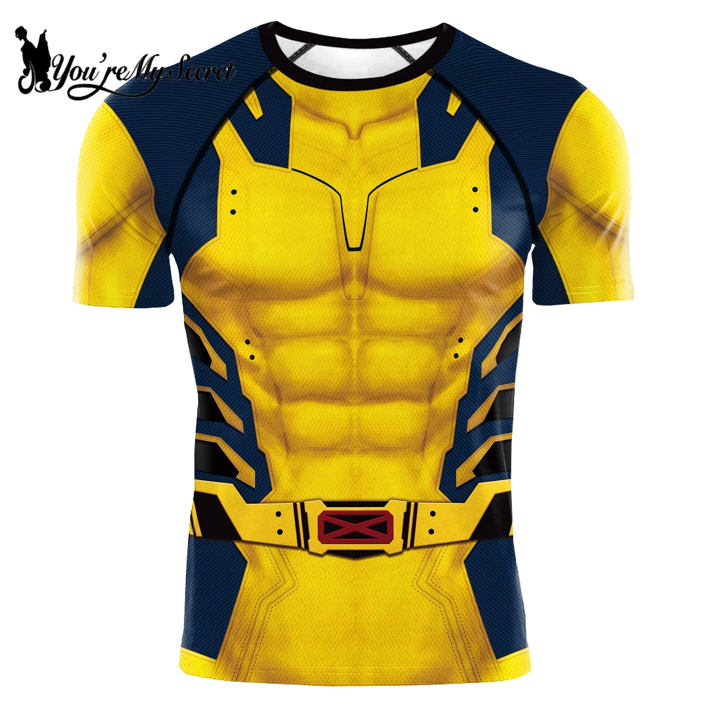 Wolverine Deadpool Superhero Compression Shirt – Men's Cosplay Costume for Halloween and Parties