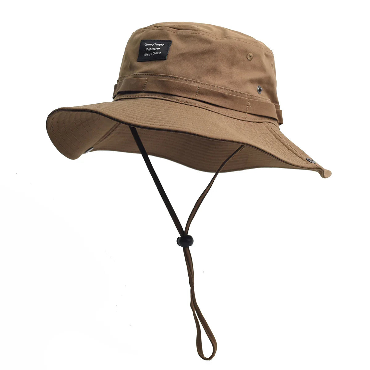 Contrast Fisherman Hat — Vintage Large-Brim Outdoor Sun Hat for Rebels, Campers & Metal Nomads