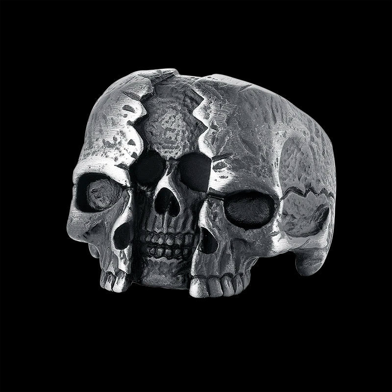 Stainless Steel Evil Skull Biker Ring – 316L Men’s Industrial-Grade Punk Rock Power Band (US Sizes, 30.5g Beast Weight)