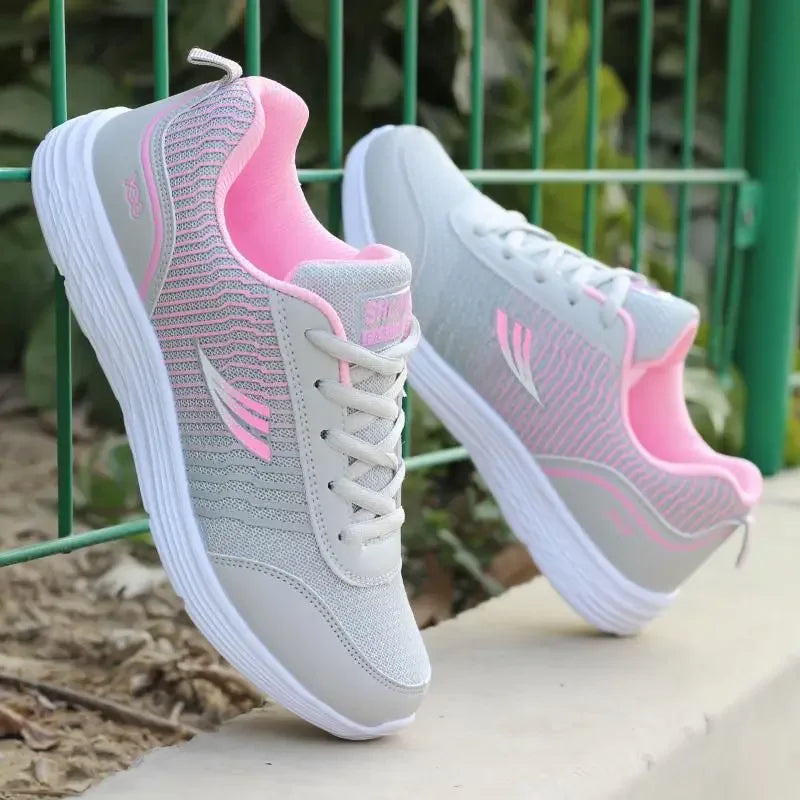 “AirStitch LX” Ultra-Light Daily Women’s Sneakers — Korean Fashion Vulcanized Flats for Spring & Autumn Comfort Travel