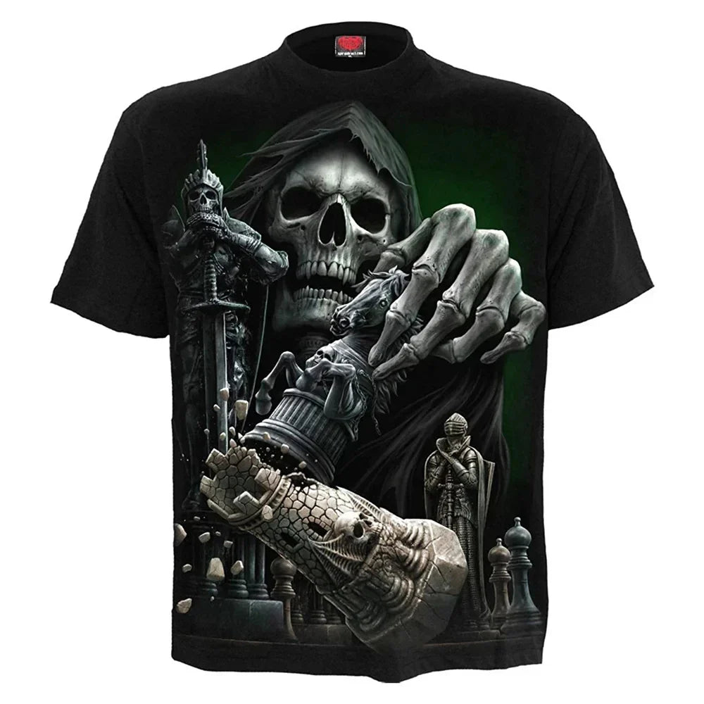 Dead Threads Vol. 1 – Skull 3D Oversized T-Shirt for Metalheads & Street Kings
