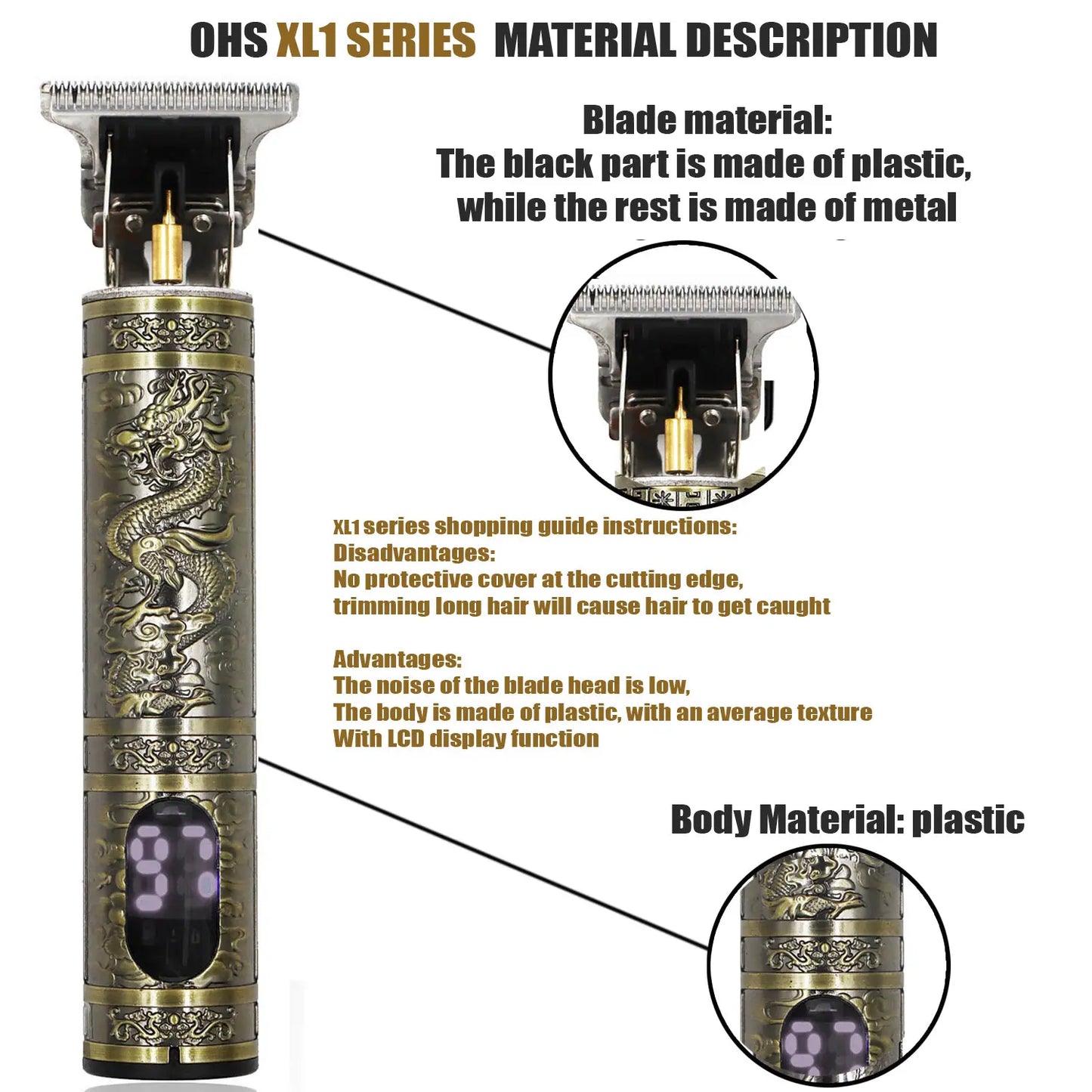 TrimMaster S1 Titanium Precision Hair Clipper – Rechargeable Beard & Body Grooming Shaver, Zero-Gap 0mm Ultra-Close Cut for Men