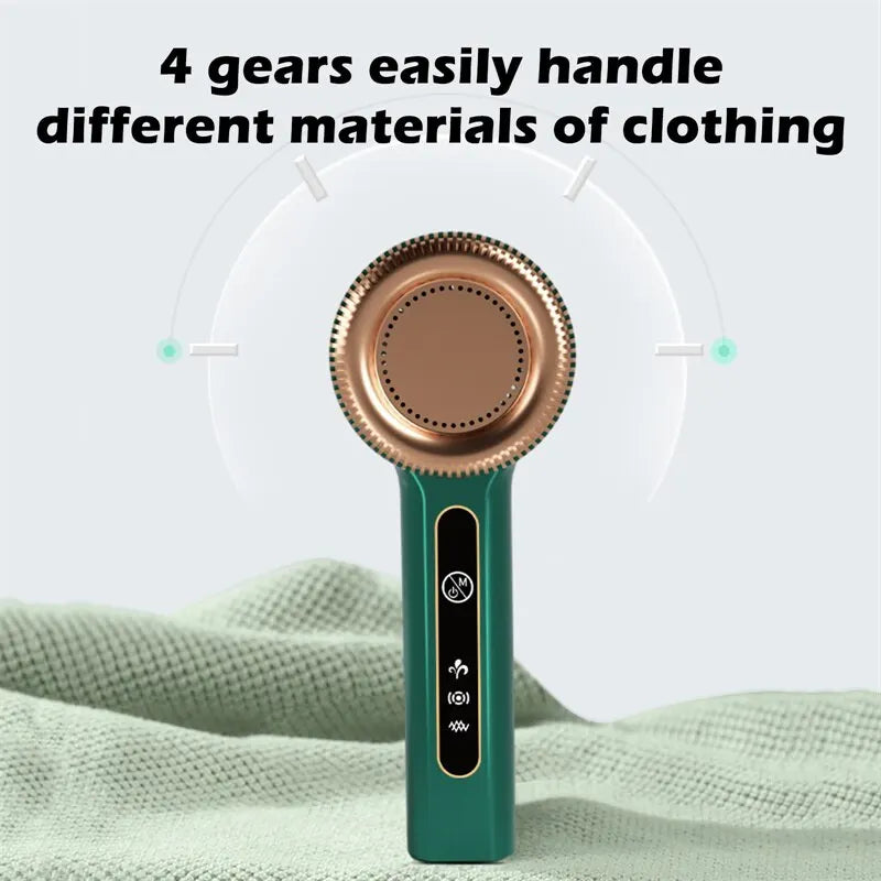 V20 TurboClean Rechargeable Lint Remover — USB Electric Fabric Shaver for Sweaters, Coats & Home Textiles