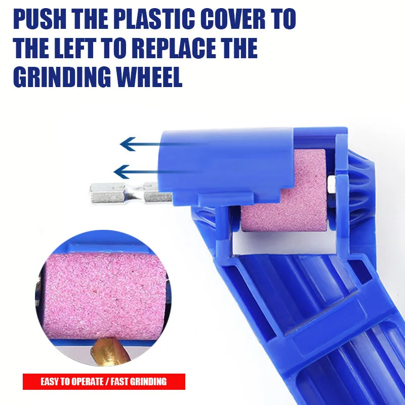 RiffSharp Drill Resurrector – Brown Corundum Bit Grinder with Mandrel Rage Mode & ABS Grip for DIY Shred Work