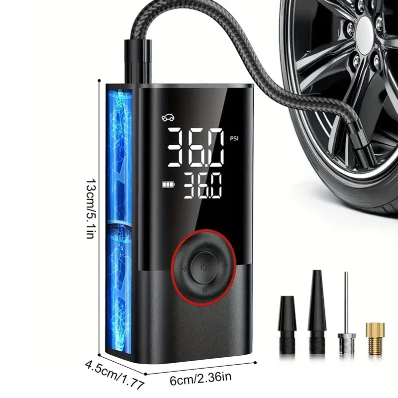 PuffDaddy X1 – Wireless Tire Inflator Air Pump with Auto Stop, 150PSI Power for Cars, Bikes, Balls & Boats | Compact, Fast & Seriously Handy