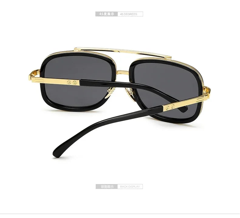 DEATHEYES KP1828 – Oversized Metal Gradient Sunglasses for Men | GTA Getaway Edition UV400 Shades