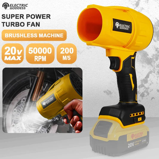 Electric Goddess Turbo Blaster | Cordless Brushless Jet Fan for Dewalt 20V | High Velocity Rock’n’Clean Dust Cannon