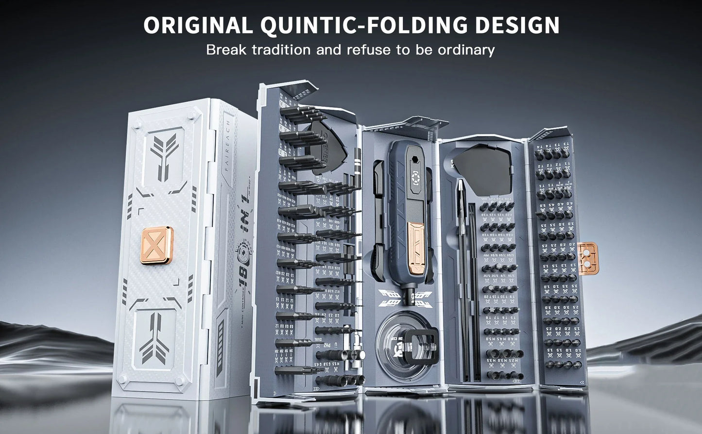 Galacok 180X Tactical Precision Driver Vault – Magnetic Micro Drill Kit for Electronics, Eyewear & Mobile Repairs | Chrome-Vanadium Alloy Steel | Pro Storage Case Included