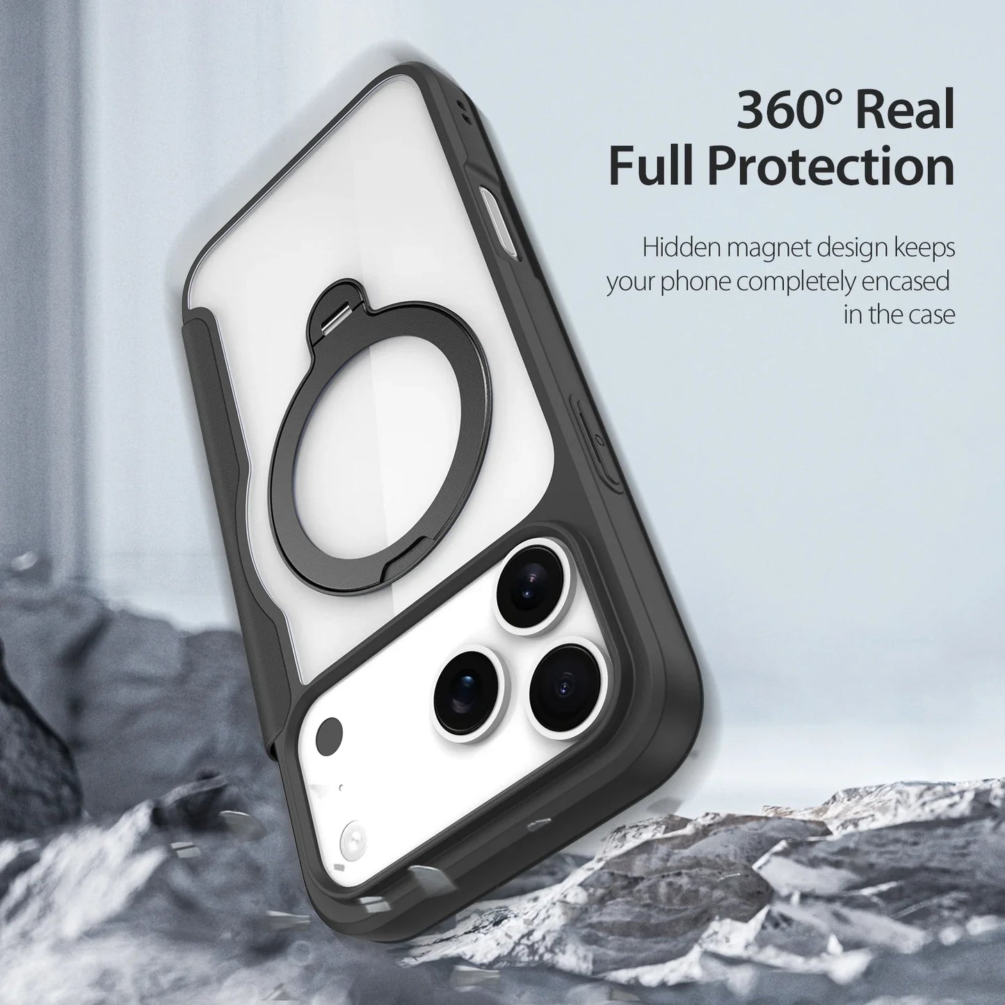 DUX DUCIS Armored MagSafe iPhone 17 Pro Max Case — Military-Grade Magnetic Stand Fortress