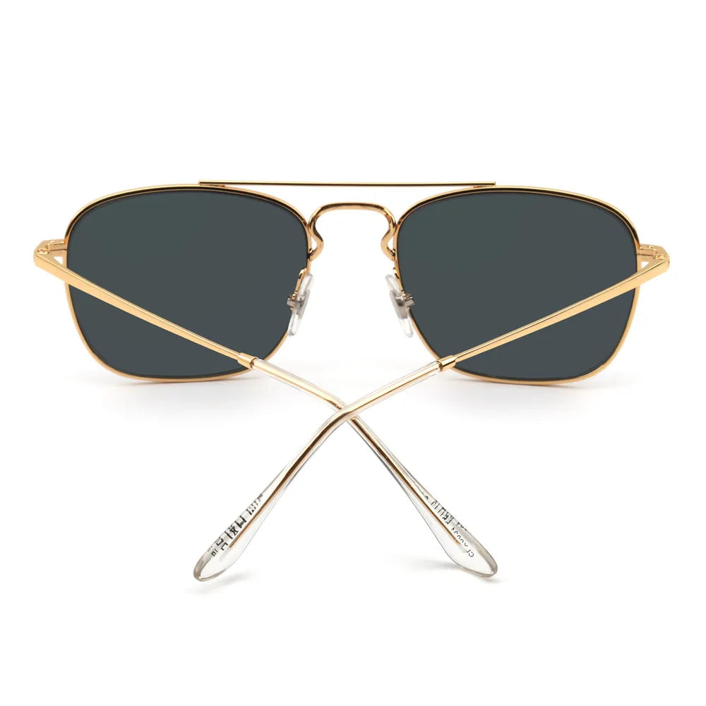 JM EdgeForce Square Sunglasses for Men & Women – Metal Frame UV400 Protection, Rock & Roll Ready