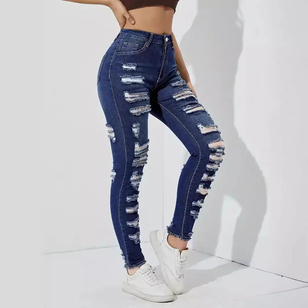 Kalenmos Y2K Time-Traveler Jeans: High-Waist Spliced Mom Jeans for Women – Elegant Pencil Pants That Make Basic Denim Cry in the Fitting Room