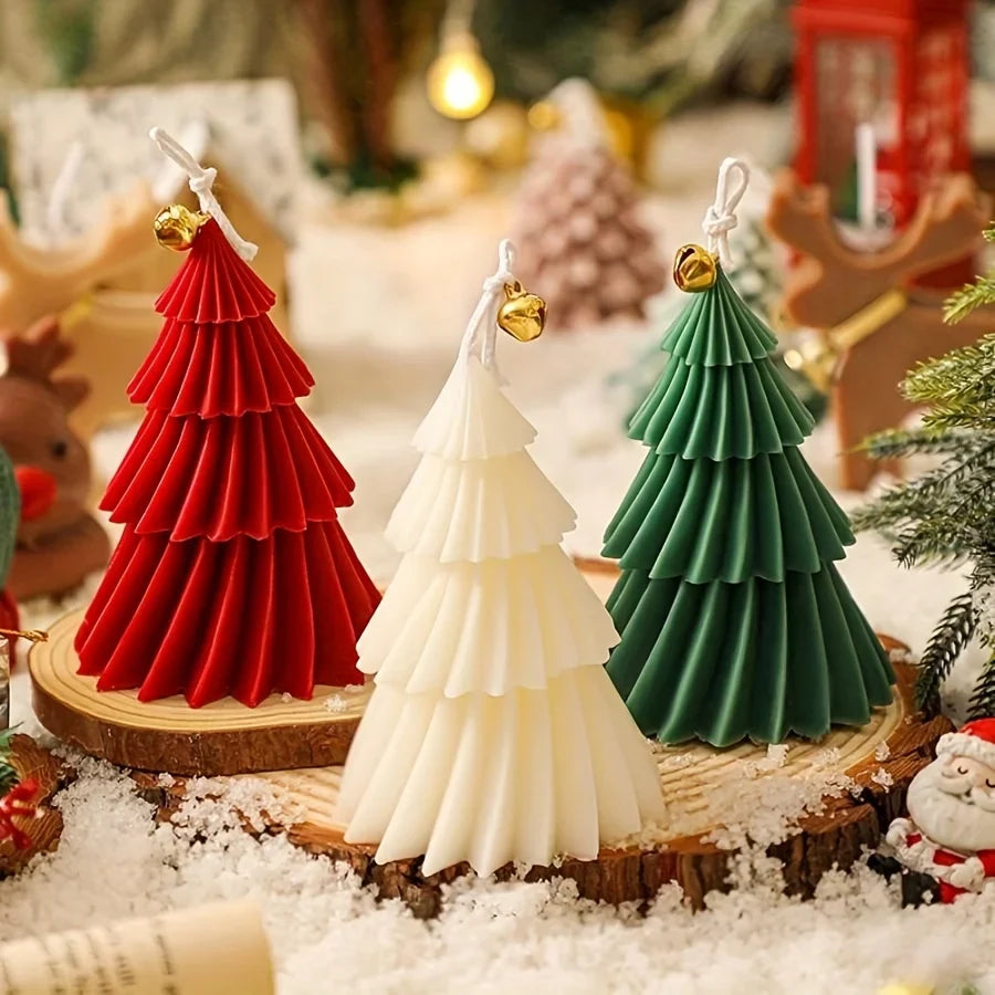 Holiday Tree Candle Mold – Silicone Christmas Tree Mold for DIY Candles, Gypsum & Resin Crafts
