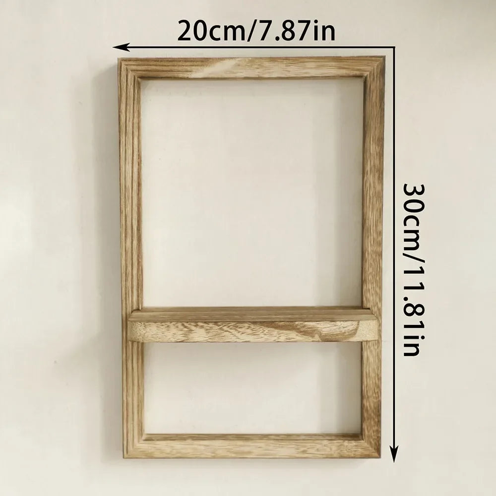 “Wall of Riffs” Industrial-Grade Wooden Hanging Shelf – Post-Modern Display Rack for Loud Lives & Louder Walls