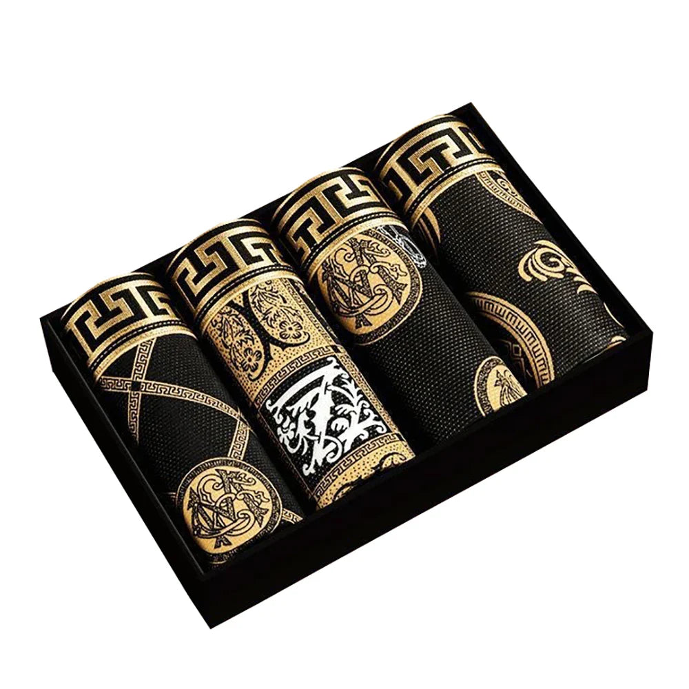 Vigilante Vice 4-Pack – Black Gold Rebel Fit Boxer Briefs for Men Who Don’t Flinch