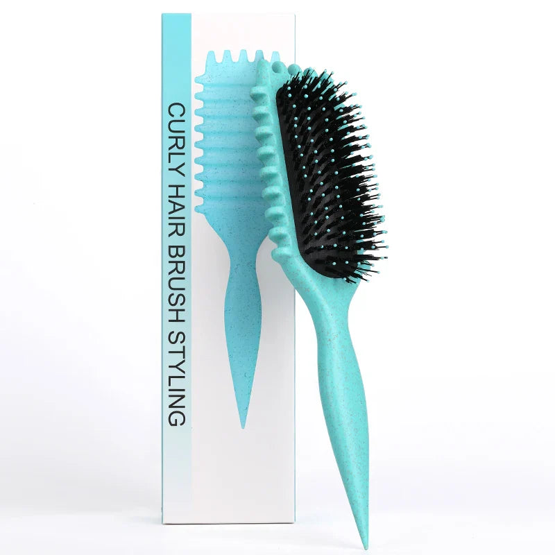 CurlCrafter Salon Styling Brush – Pro Curly Hair Comb for Men & Women, Anti-Pull Detangler & Shaping Tool 💇‍♀️✨