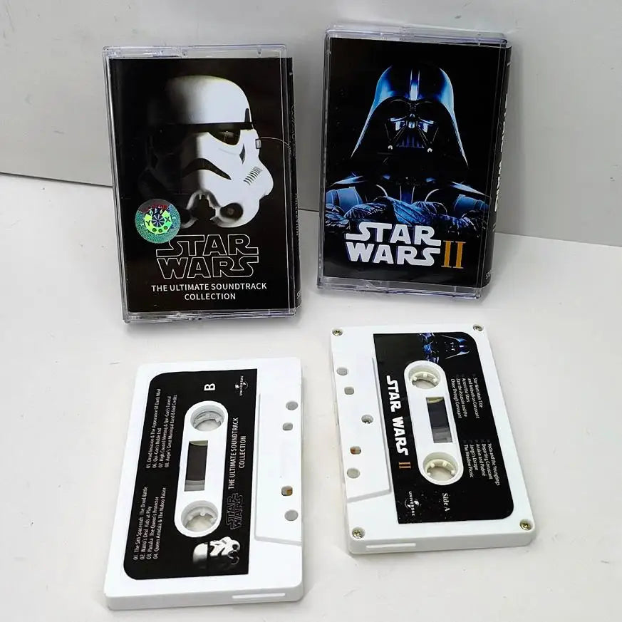 The Dark Side Mixtape – Star Wars Retro Cassette Soundtrack Set ft. Yoda, Vader & Skywalker | Cosplay-Grade Walkman Display Props
