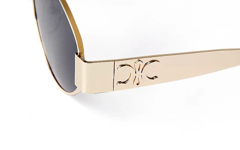 Retro Metal Frame Oval Sunglasses – Vintage 90s UV400 Gradient Shades for Men & Women