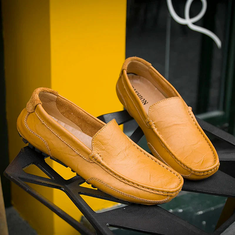 "Drive Boss Loafers" – Men’s Luxury Genuine Leather Anti-Skid Slip-On Dress & Driving Shoes