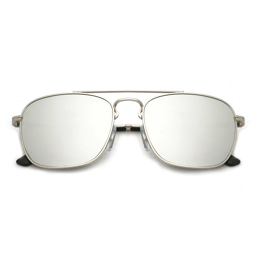 JM EdgeForce Square Sunglasses for Men & Women – Metal Frame UV400 Protection, Rock & Roll Ready