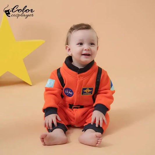 Kids Astronaut Cosplay Jumpsuit 3 Color Space Suit Outfit Halloween Stage Performance Costume
