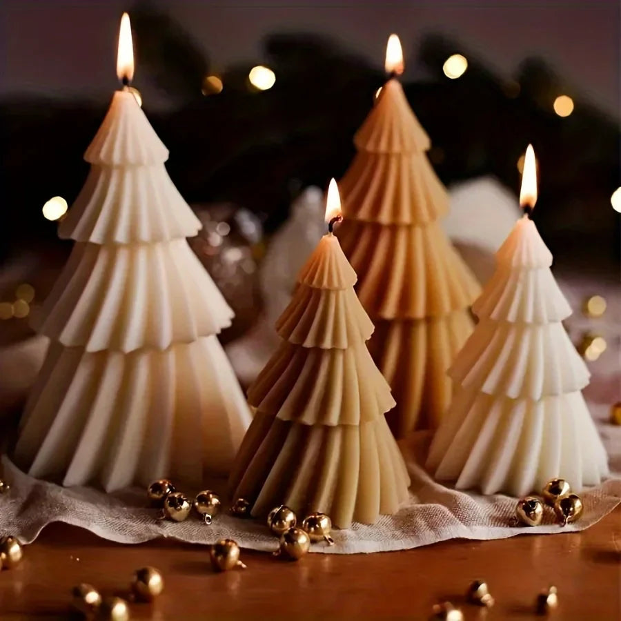 Holiday Tree Candle Mold – Silicone Christmas Tree Mold for DIY Candles, Gypsum & Resin Crafts