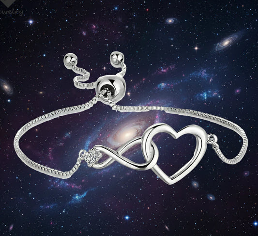 ForeverBound 925 Sterling Silver Heart Bracelet | Luxury Crystal Infinity Charm For Endless Love 💎