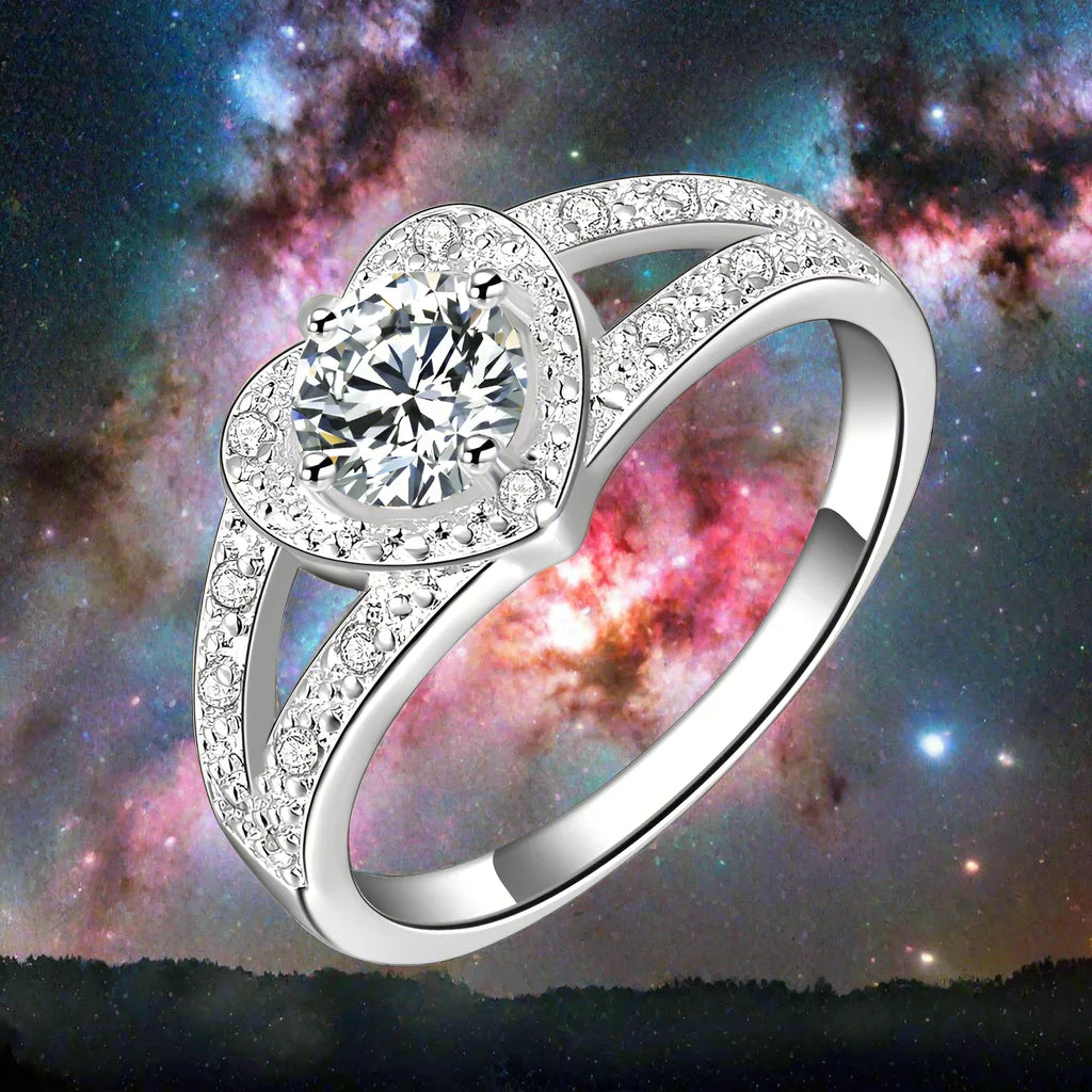 Heartbeat Spark Zircon Ring – Sterling Silver Wedding Band for Women (6–10 Sizing, Romantic Gift-Ready)