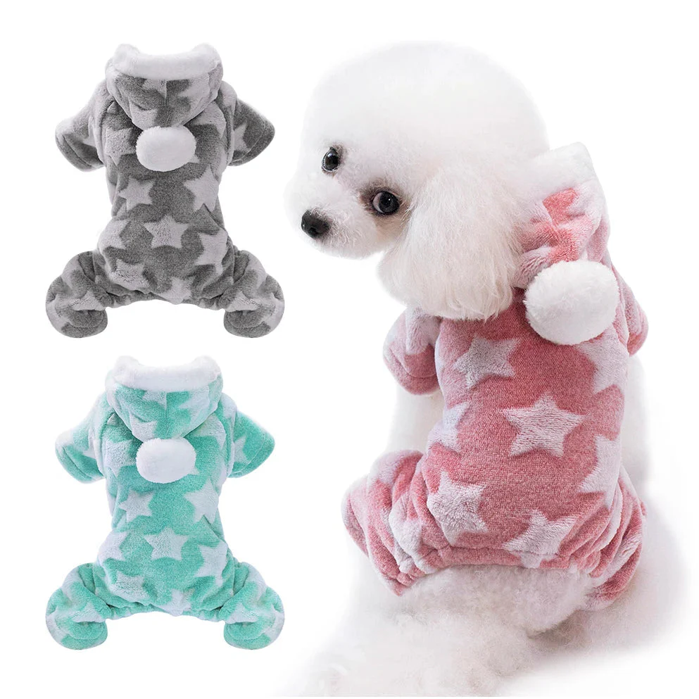 Heavy Fleece Dog Hoodie Pajamas – Rockstar-Grade Chihuahua & Cat Winter Jumpsuit – Pet Artist Edition