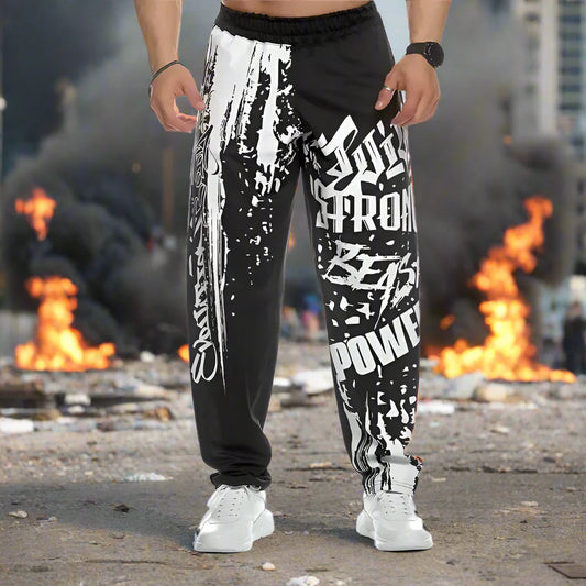 CLIFFORDLENOX™ CHAOS MODE Graffiti-Tech Sweatpants | Quick-Dry Breathable Rockstar Training Joggers (Men’s)