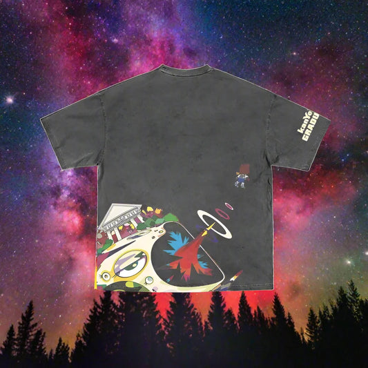 "Scream Panel Syndicate" Washed Y2K Anime Street T-Shirt – Goth Harajuku Vintage Drop for Rebels & Dreamers