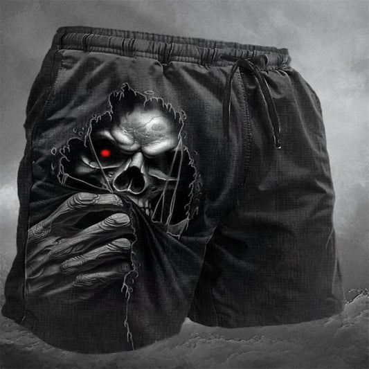 SkullSurge 3D Burnout Board Shorts – Lizard Vigilante Summer Edition for Men & Mini Rebels