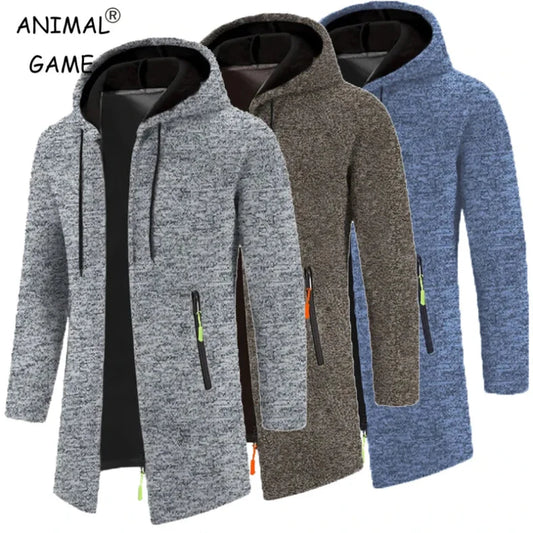 Men’s Oversized Zipper Hoodie – Winter Hooded Sweatshirt Jacket | Long Sleeve Outdoor Casual Coat by ANIMAL GAME