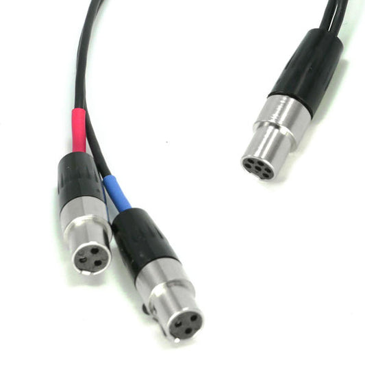 TA6F to Dual TA3F Audio Y-Cable - 18" Length