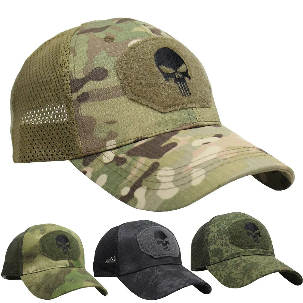 Skull Recon Tactical Camo Mesh Cap