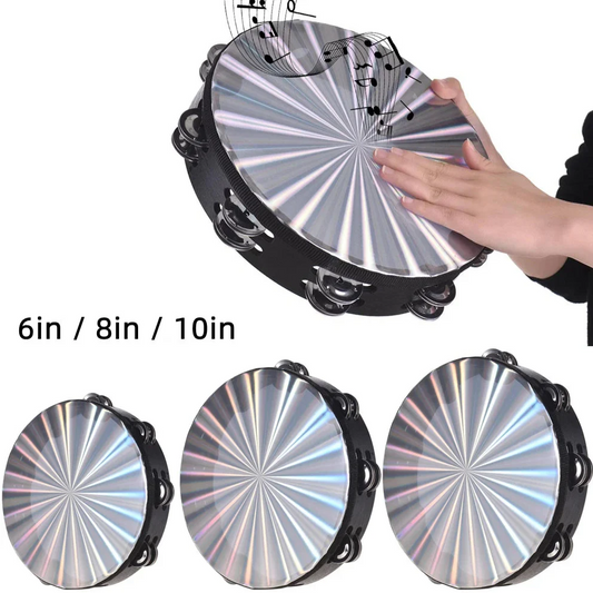 Shattertone Riot Tambourine – Reflective Double-Row Percussion Weapon for Stage Freakouts & Rhythm Rebels