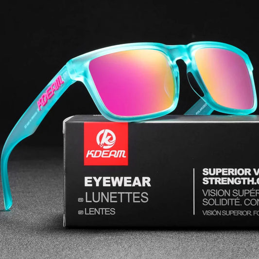 Kdeam Shadowstrike Polarized Sunglasses – Red Mirror Flames for Rebels & Outlaws