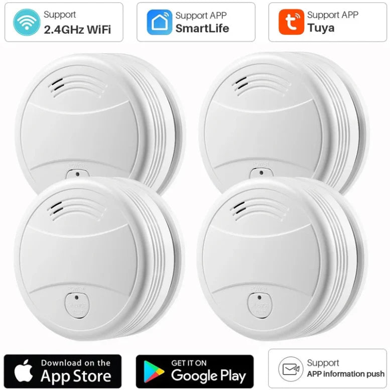 Tuya Wifi Smoke Slayer — 80dB Fire Alarm with Smart Life Edge
