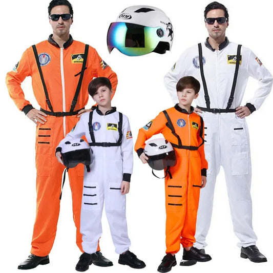 Parent-Child Astronaut Pilot Air Force Cosplay Set Spaceman Flight Suit Family Halloween Performance Costume
