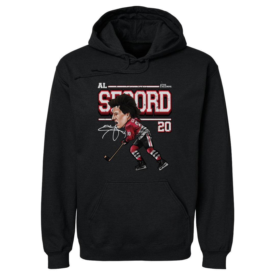 Al Secord Chicago Cartoon WHT
