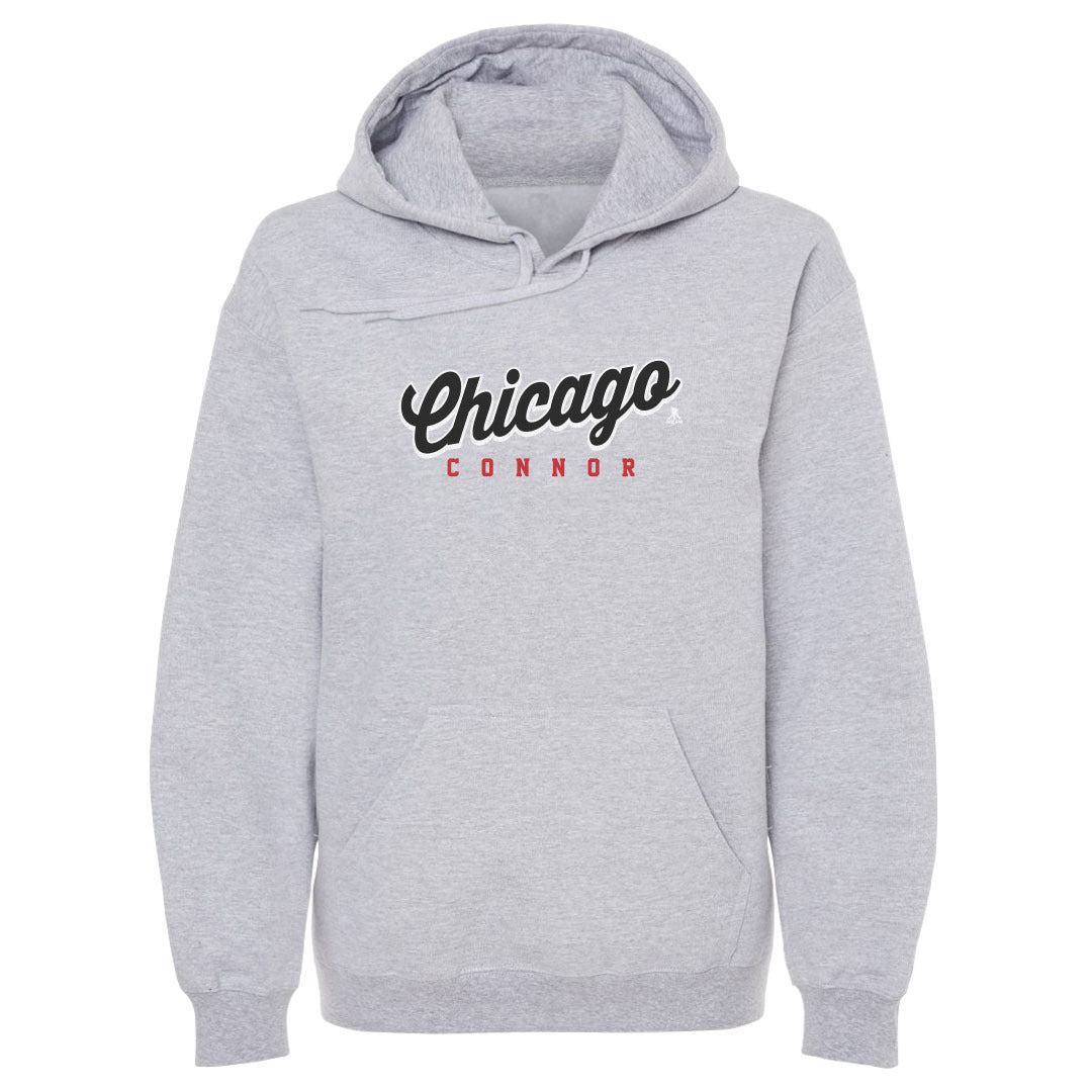 Connor Bedard Chicago Script Connor WHT