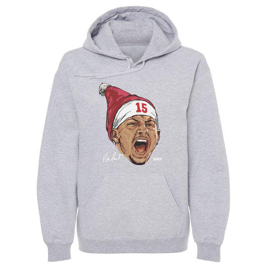 Patrick Mahomes Kansas City Portrait Santa Hat WHT