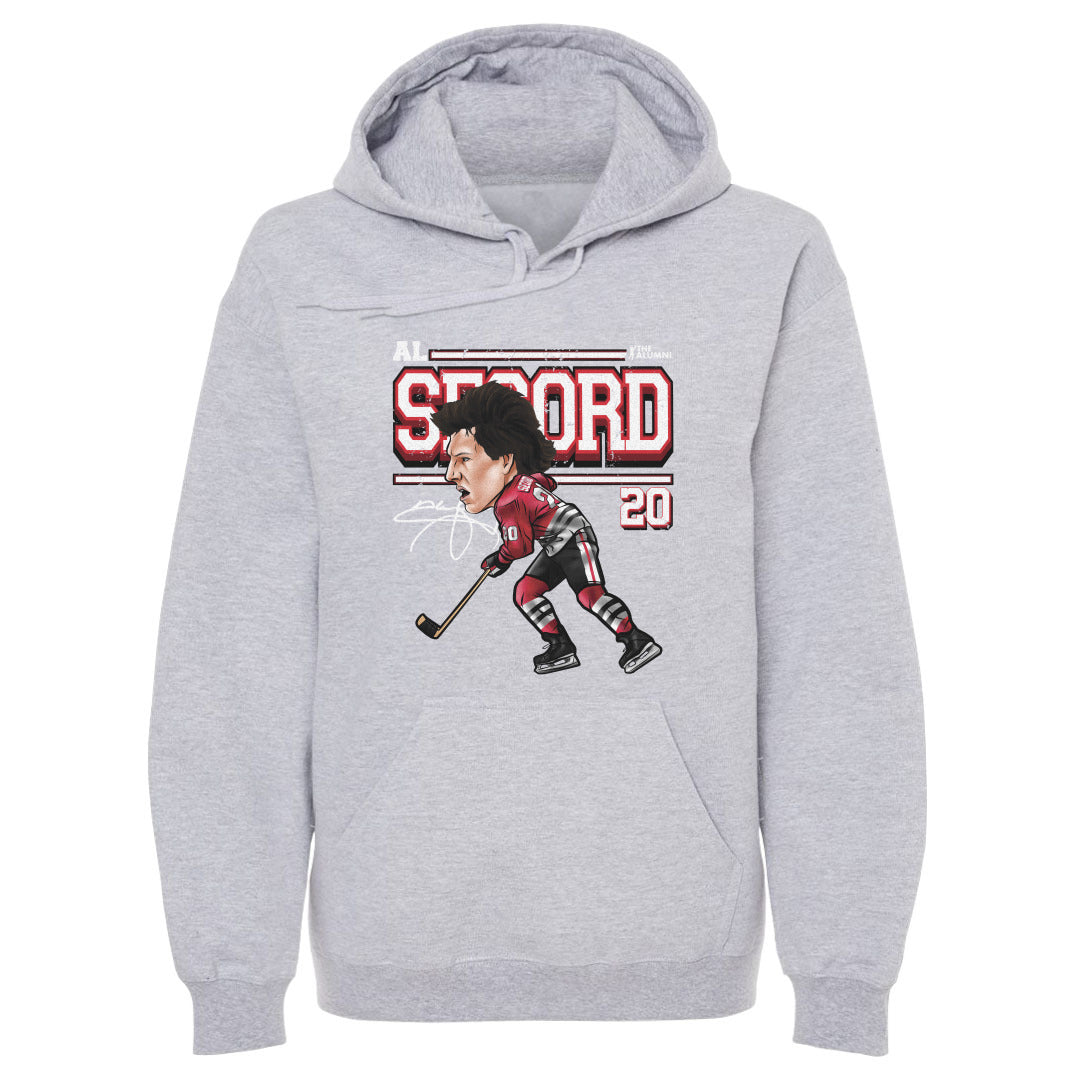 Al Secord Chicago Cartoon WHT