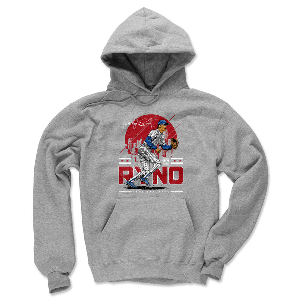 Ryne Sandberg Chicago Skyline WHT