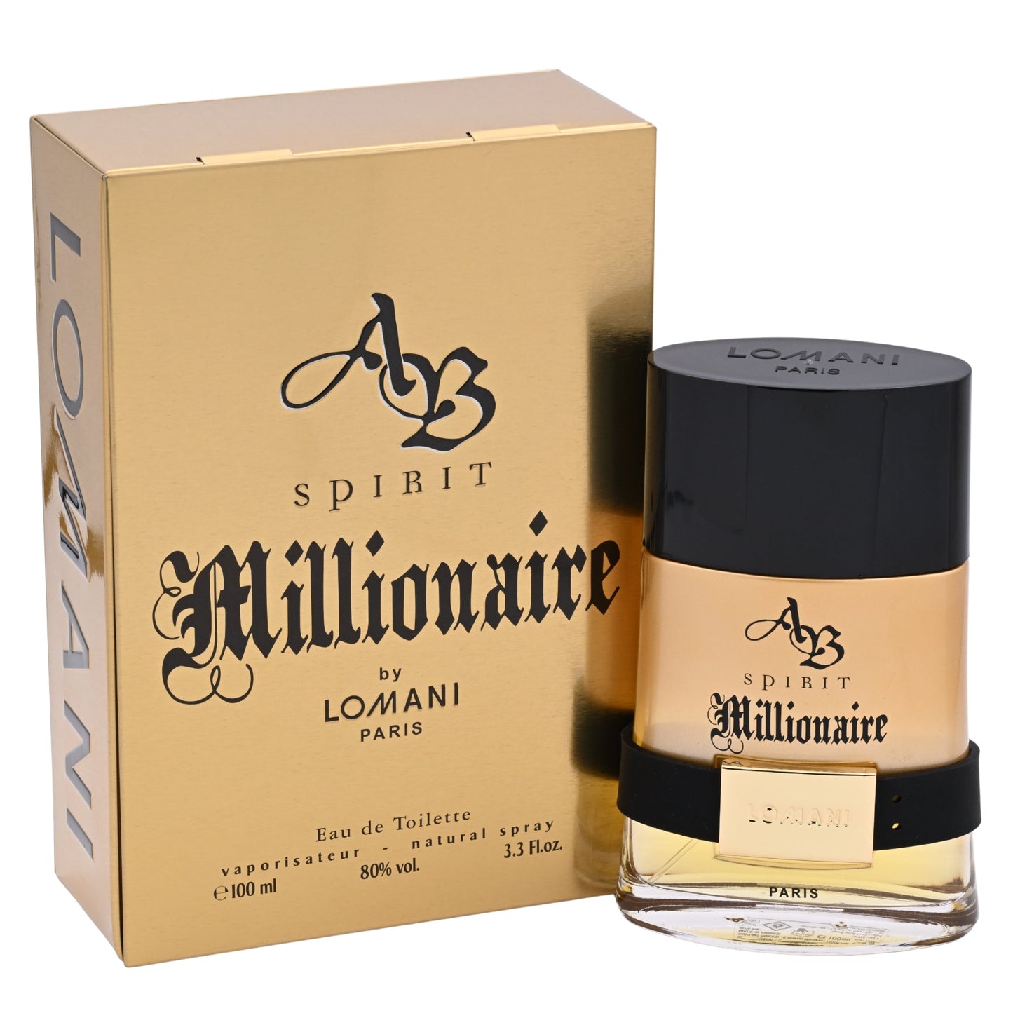 AB Spirit Millionaire by Lomani for Men EDT Spray 3.4 oz