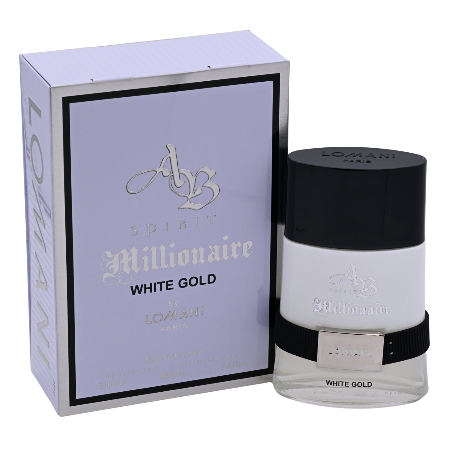 Lomani AB Spirit Millionaire White Gold Men EDP 3.4 oz / 100ml Cologne