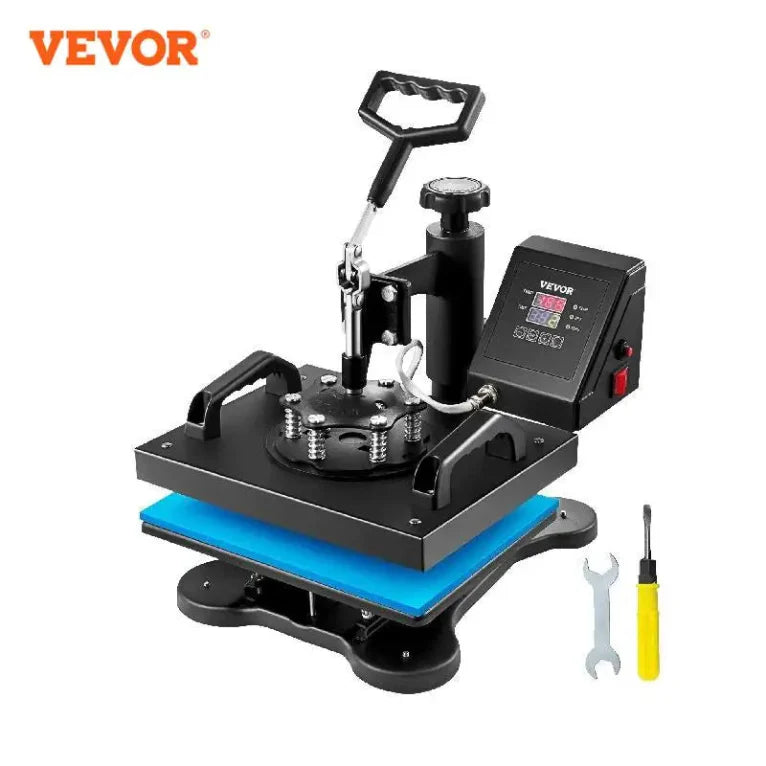 VEVOR PRO-X 650W Precision Heat Press 12x10 – Industrial-Grade 360° Swing Sublimation Transfer Machine for T-Shirts & Garments
