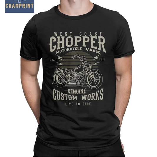 West Coast Chopper Custom Motor Motorcycle Men T-Shirt – Bold Ride and Rebel Vibes
