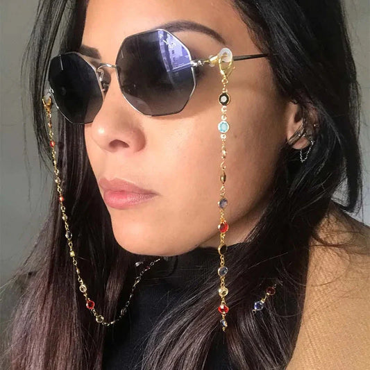 Zircon Crystal Beaded Eyeglass & Mask Chain: The Ultimate Accessory for Women